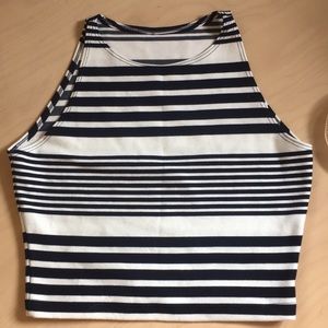 American Apparel striped crop tank